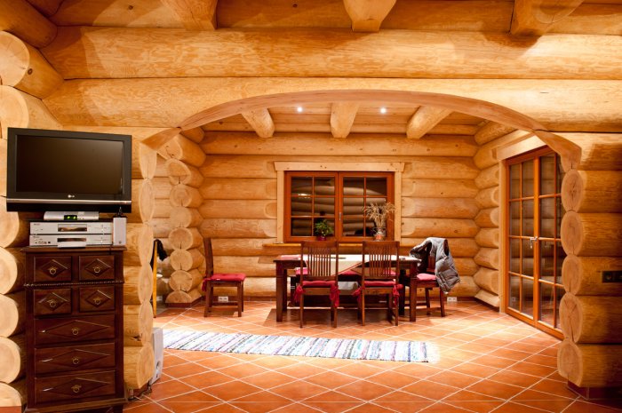 Интерьер в рубленном доме
