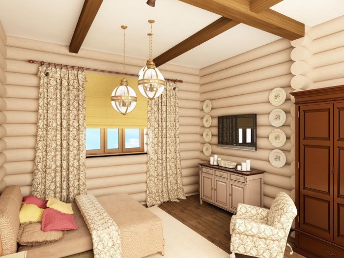 Интерьер в доме из ОЦБ