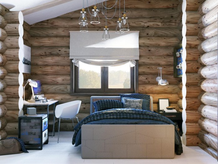 Сруб внутри интерьер бюджетный