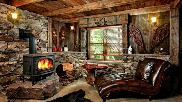 Камин интерьер Shale