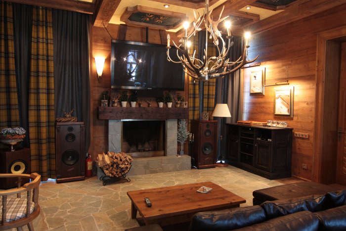 Смотреть охотничьи домики дизайн акустической системой