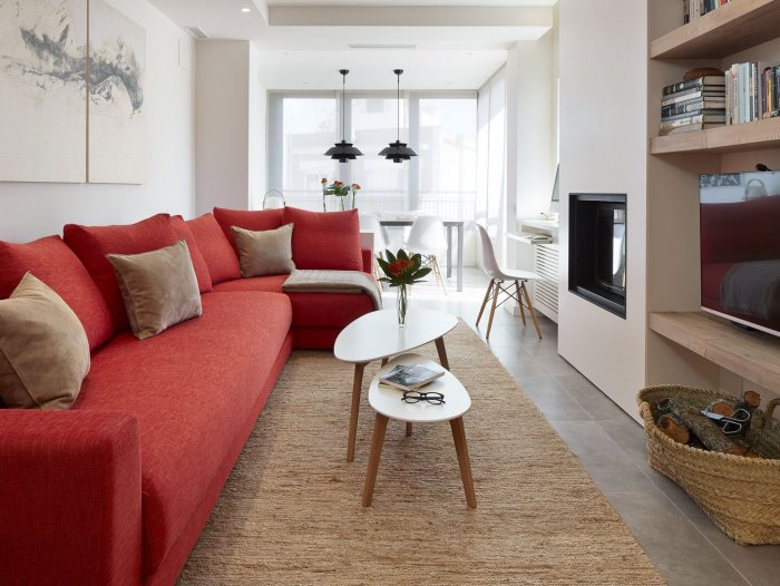 Палас для очень узкой гостинной