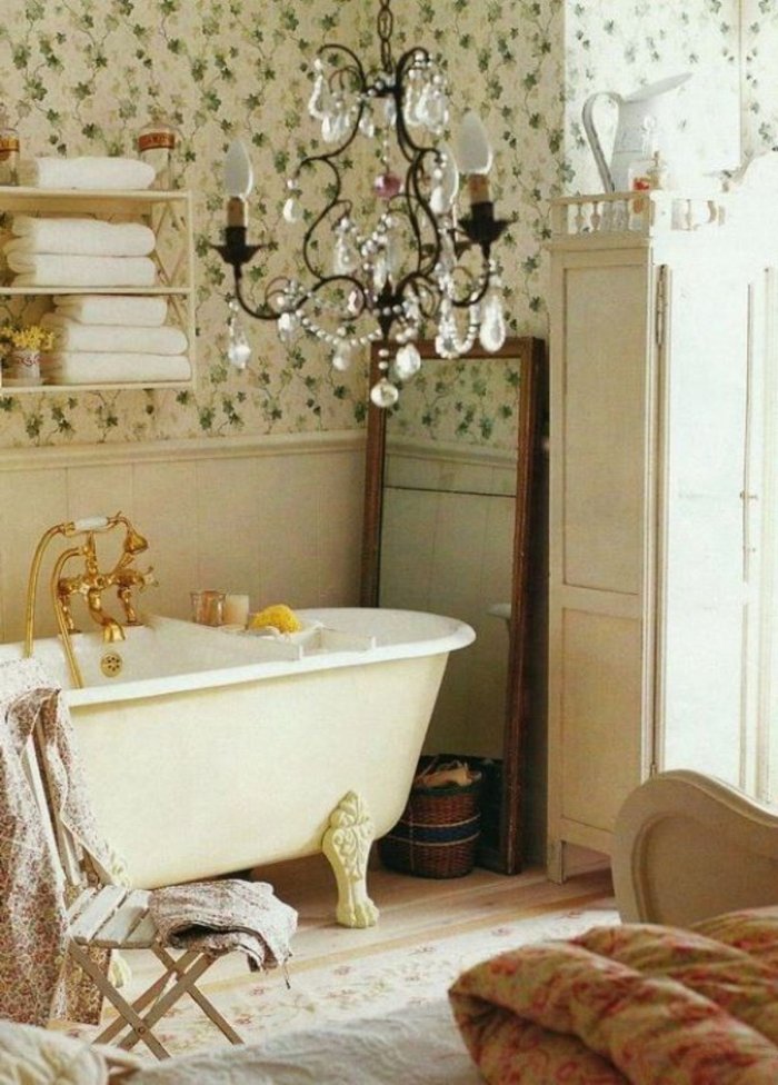 Мебель для ванной в стиле шебби Шик