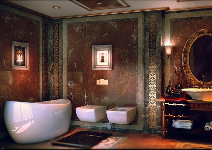 Ванная комната в старинном стиле