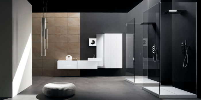 Ванная с душевой в стиле Модерн