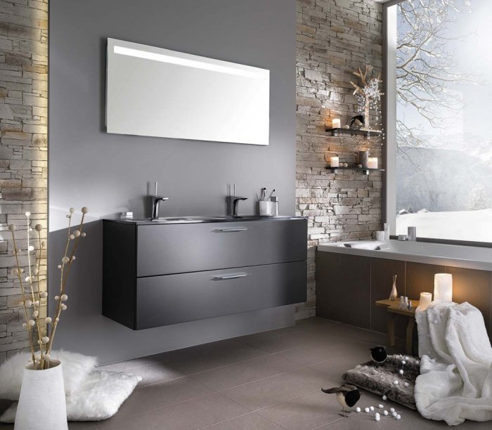 Мебель для ванной комнаты графит