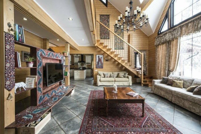 Гостиная в загородном доме