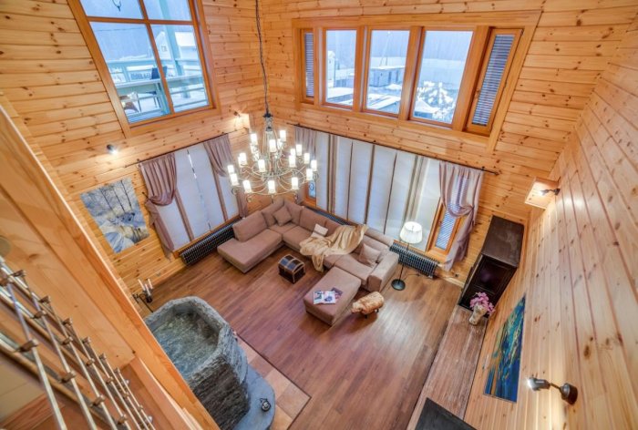Дом из бруса внутри