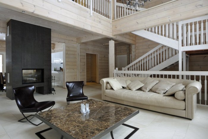 Финский интерьер в загородном доме