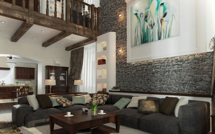 Интерьеры домов со вторым светом