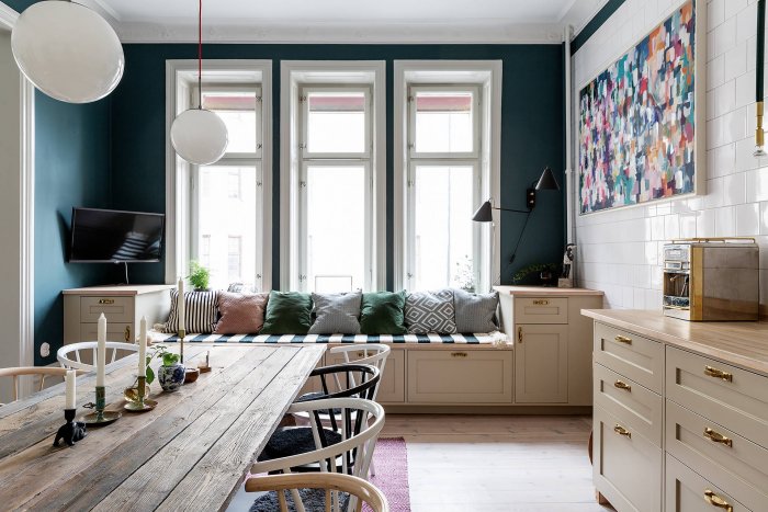 Интерьер кухни в Швеции