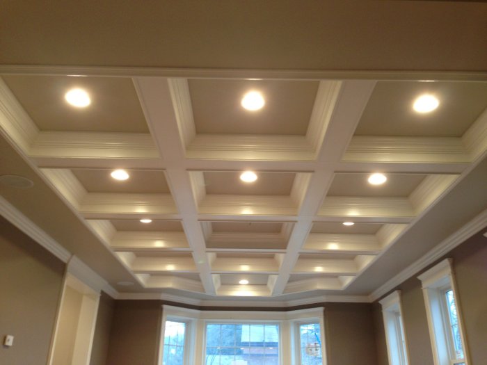 Кессонный потолок из гипсокартона