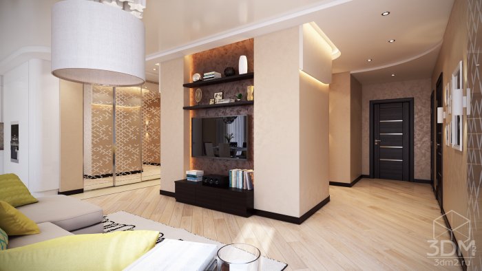 Гостиная в коридоре