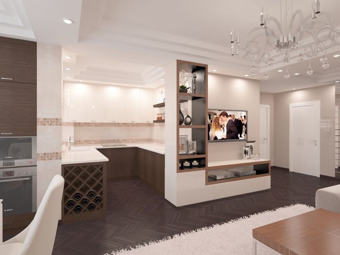 Кухни гостиные в светлых тонах
