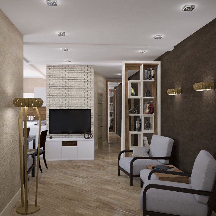 Гостиная в коридоре