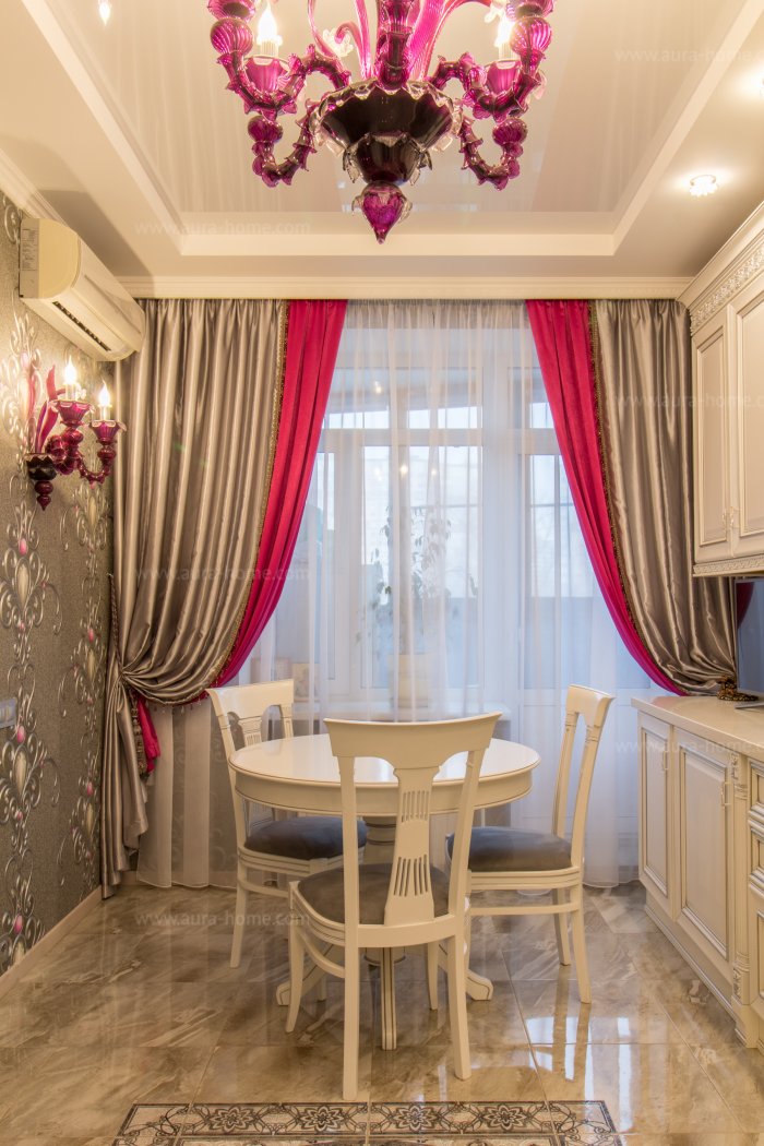 Занавески на кухню современные в классическом стиле