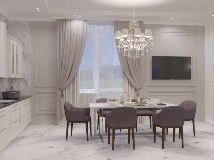 Шторы на кухню Неоклассика