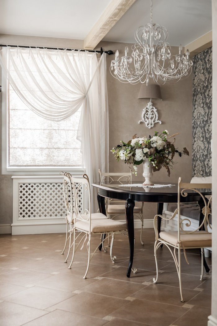 Шторы в гостиную прованском стиле