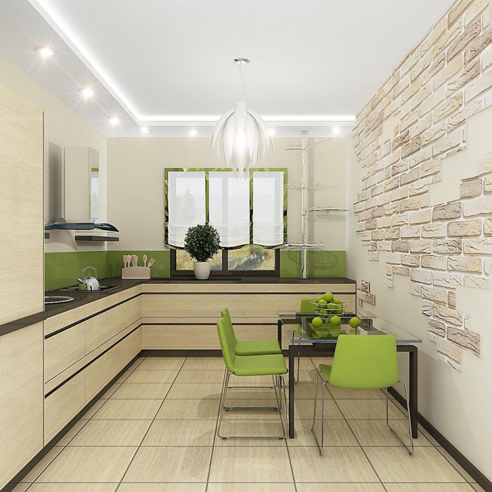 Отделка зоны кухни