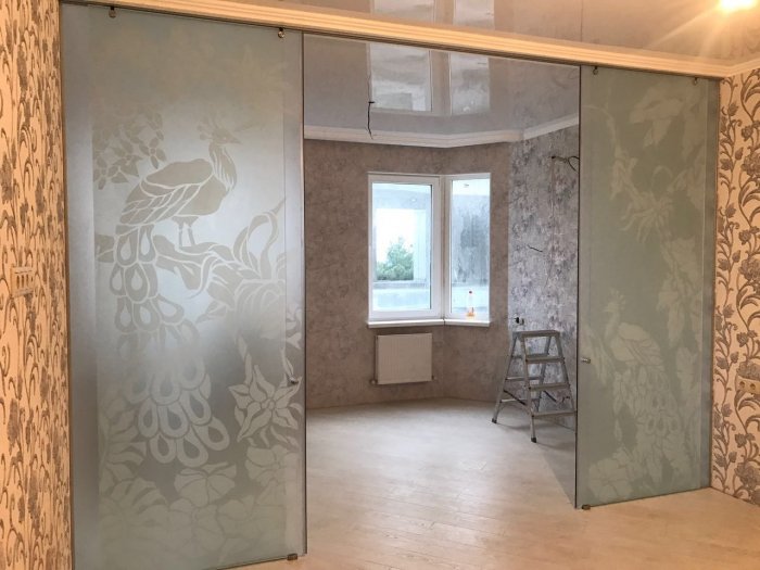 Межкомнатные перегородки из стекла раздвижные