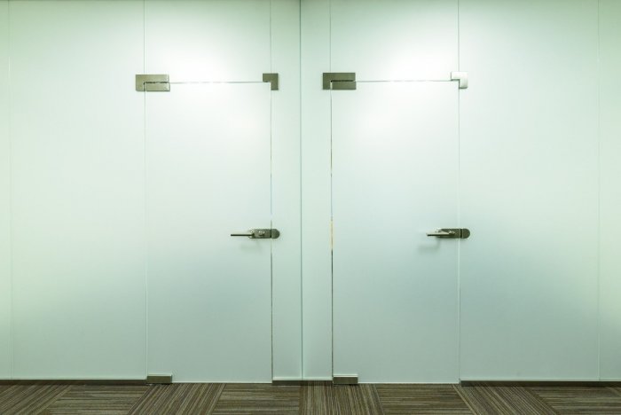 Матовая стеклянная перегородка