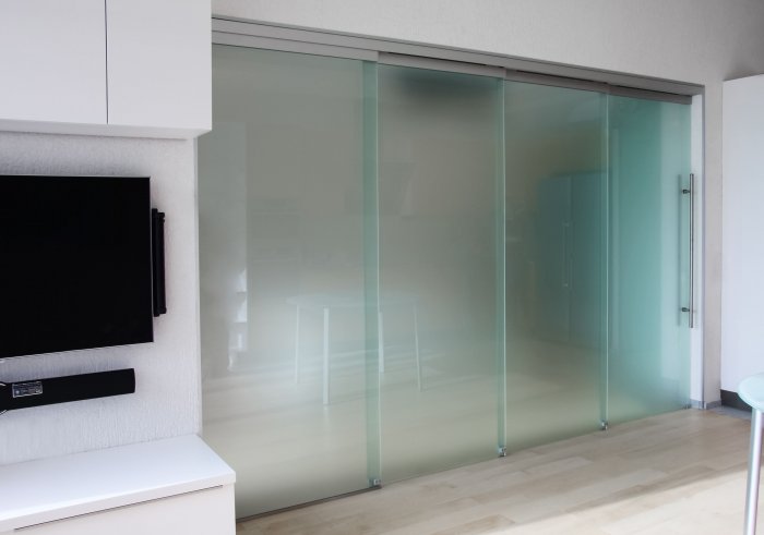 W-001/Air Glass. Раздвижная система цельностеклянная