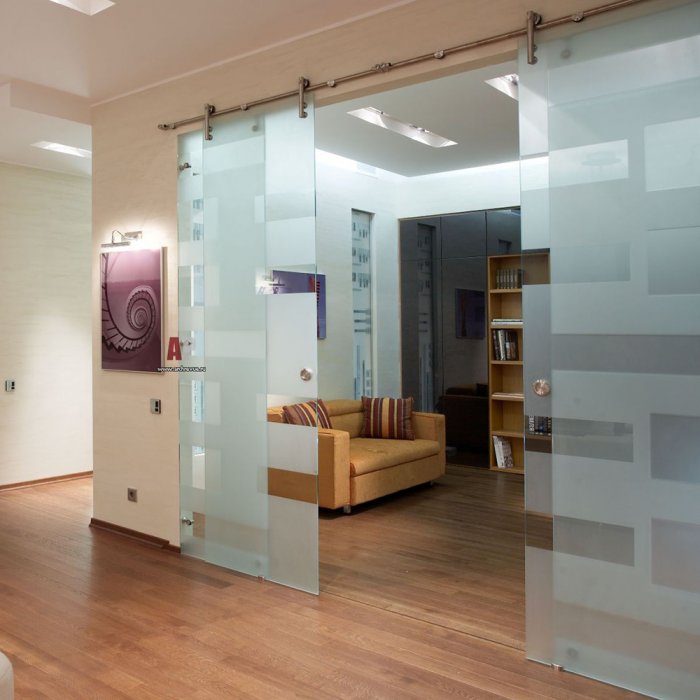 Раздвижные стеклянные перегородки