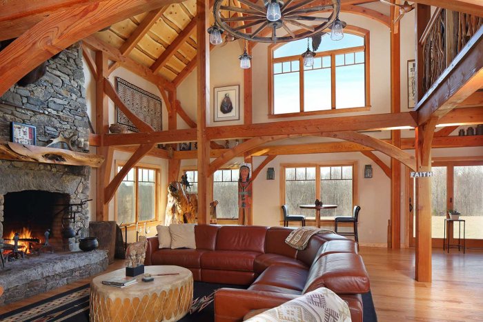 Интерьер дома Post and Beam