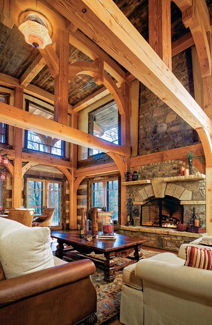 Фахверковые дома с камином