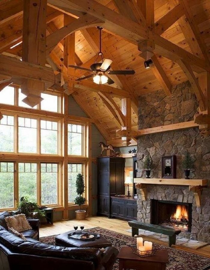 Тимбер фрейм интерьер