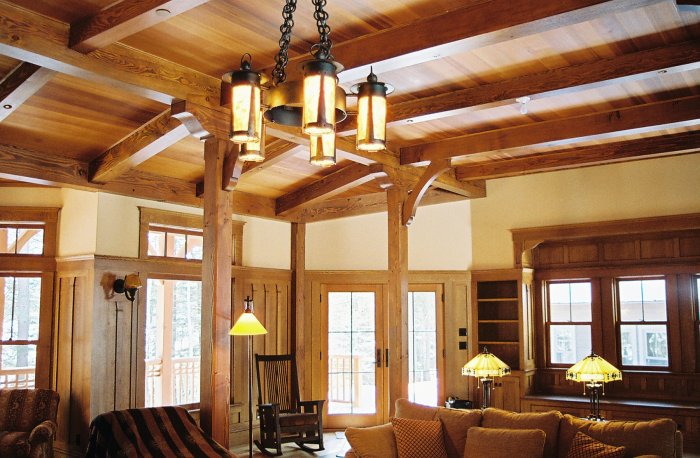 Post and Beam отделка внутри