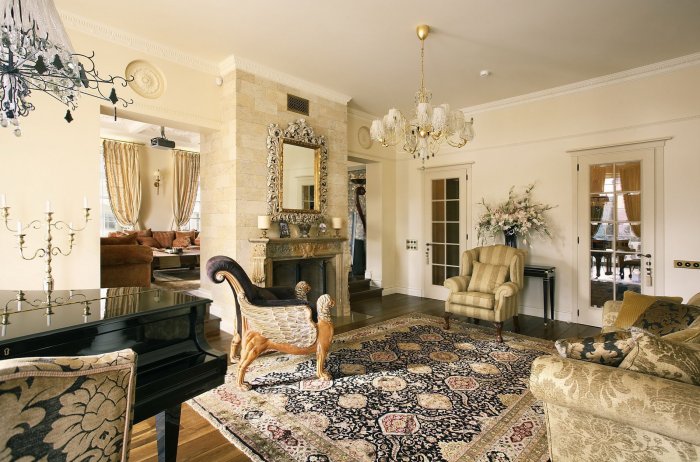 Интерьер в стиле Модерн Ампир