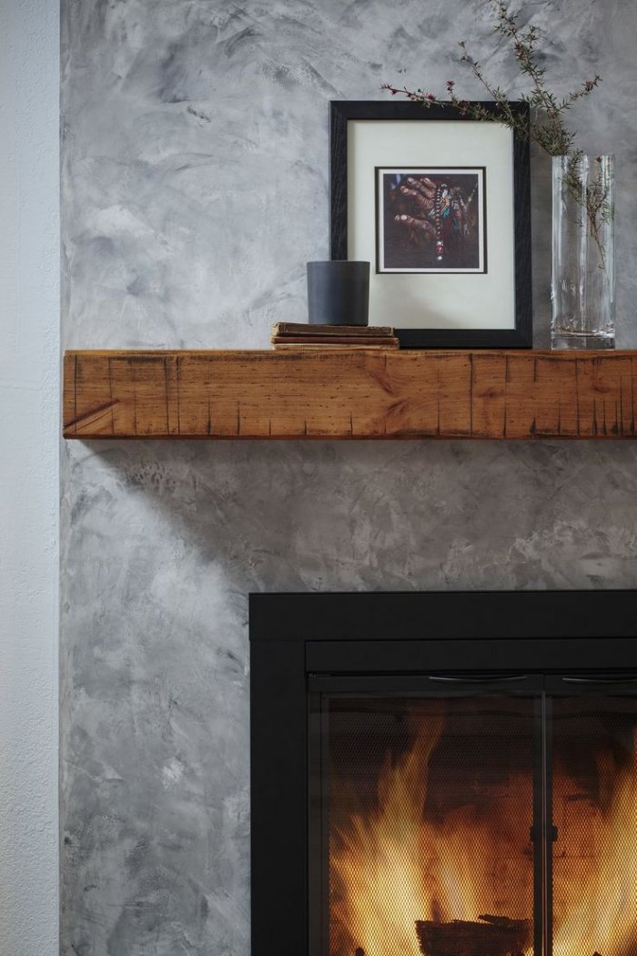 Фактурная штукатурка для камина