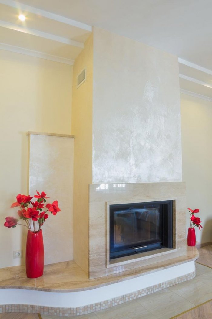 Декоративная штукатурка для камина