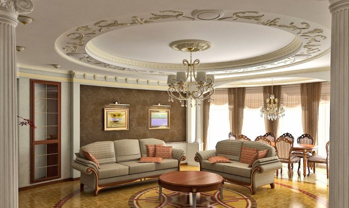 Потолок в классическом стиле