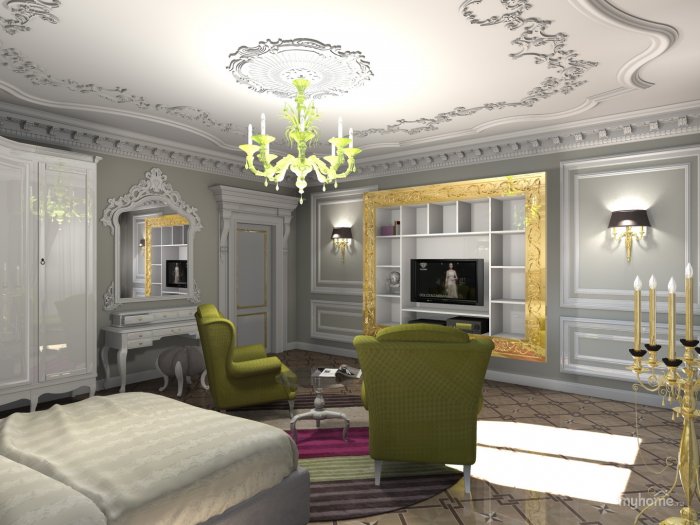 Натяжные потолки в стиле классика