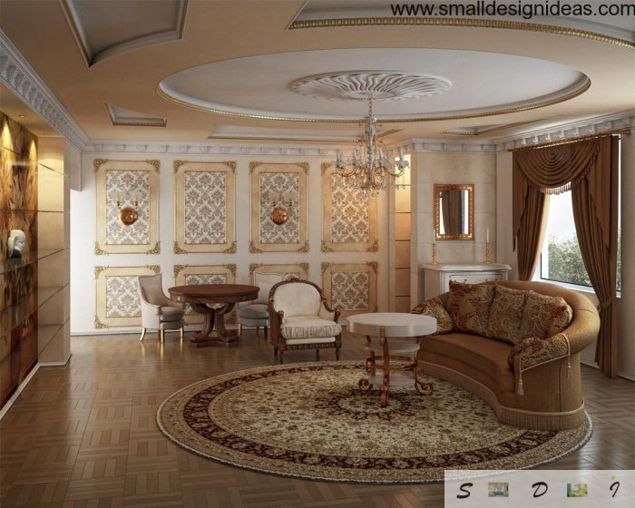 Красивые потолки классика