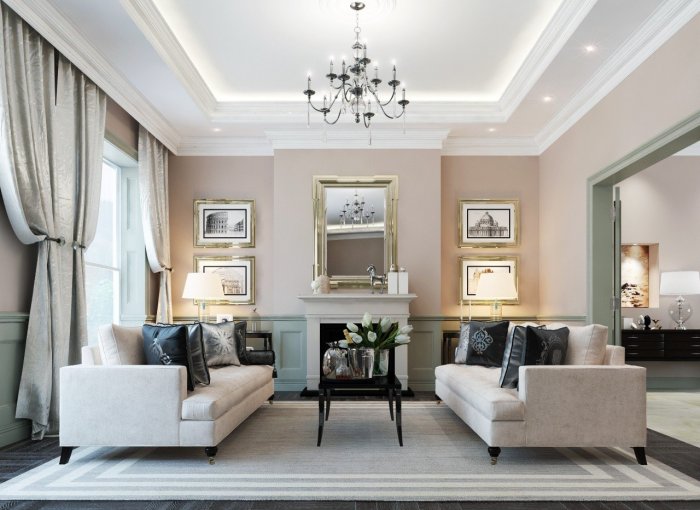 Натяжные потолки в стиле классика