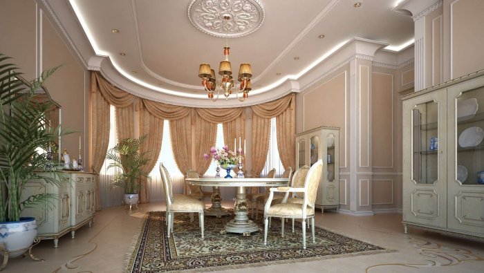 Подвесные потолки в классическом стиле