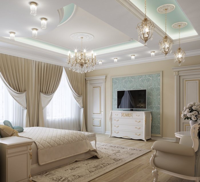 Подвесные потолки в классическом стиле
