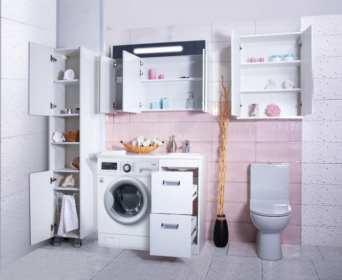 Шкаф над стиральной машины 64 см Акватон