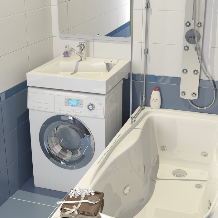 Раковина над стиральной машиной altasan Quadro upp60