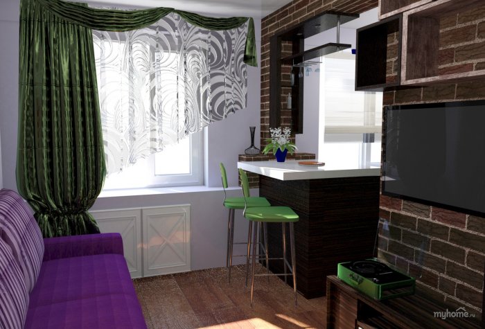 Интерьер комнаты малосемейки