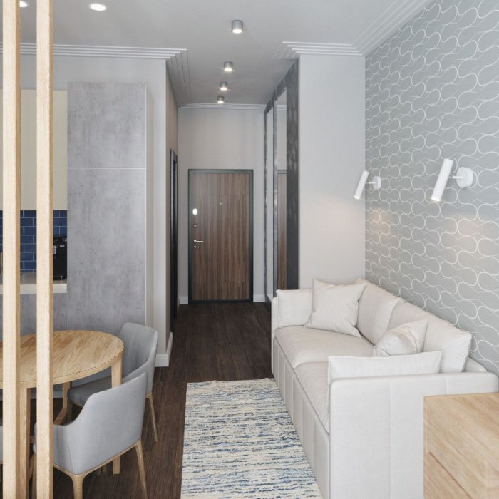 Эконом интерьер однокомнатной квартиры