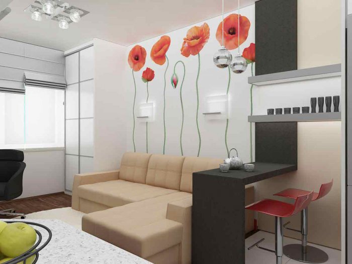 Интерьер гостинки студии