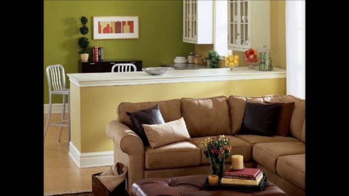 Оливковый и песочный цвет в интерьере