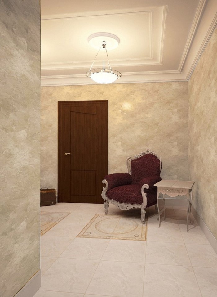 Венецианская штукатурка в холле