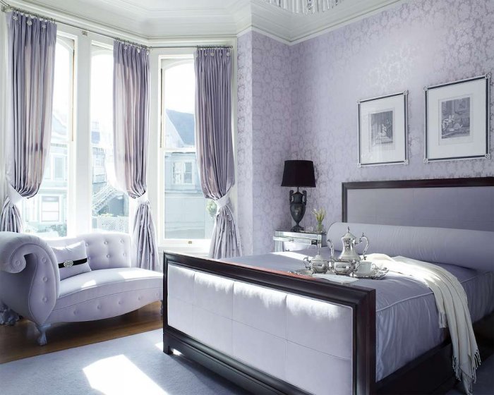 Светло сиреневый цвет в интерьере