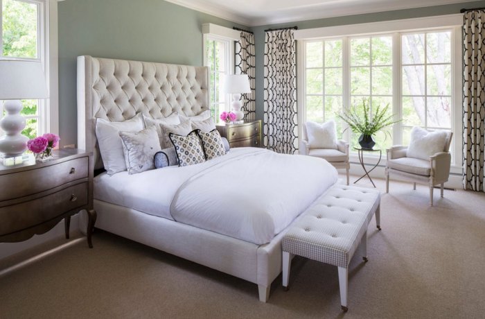 Текстиль в интерьере спальни