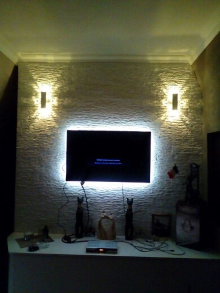 Светодиодная лента за телевизором